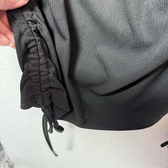 Romwe Black Dress Sleeveless Adjustable String Ruched Sides Size M - Picture 5 of 10